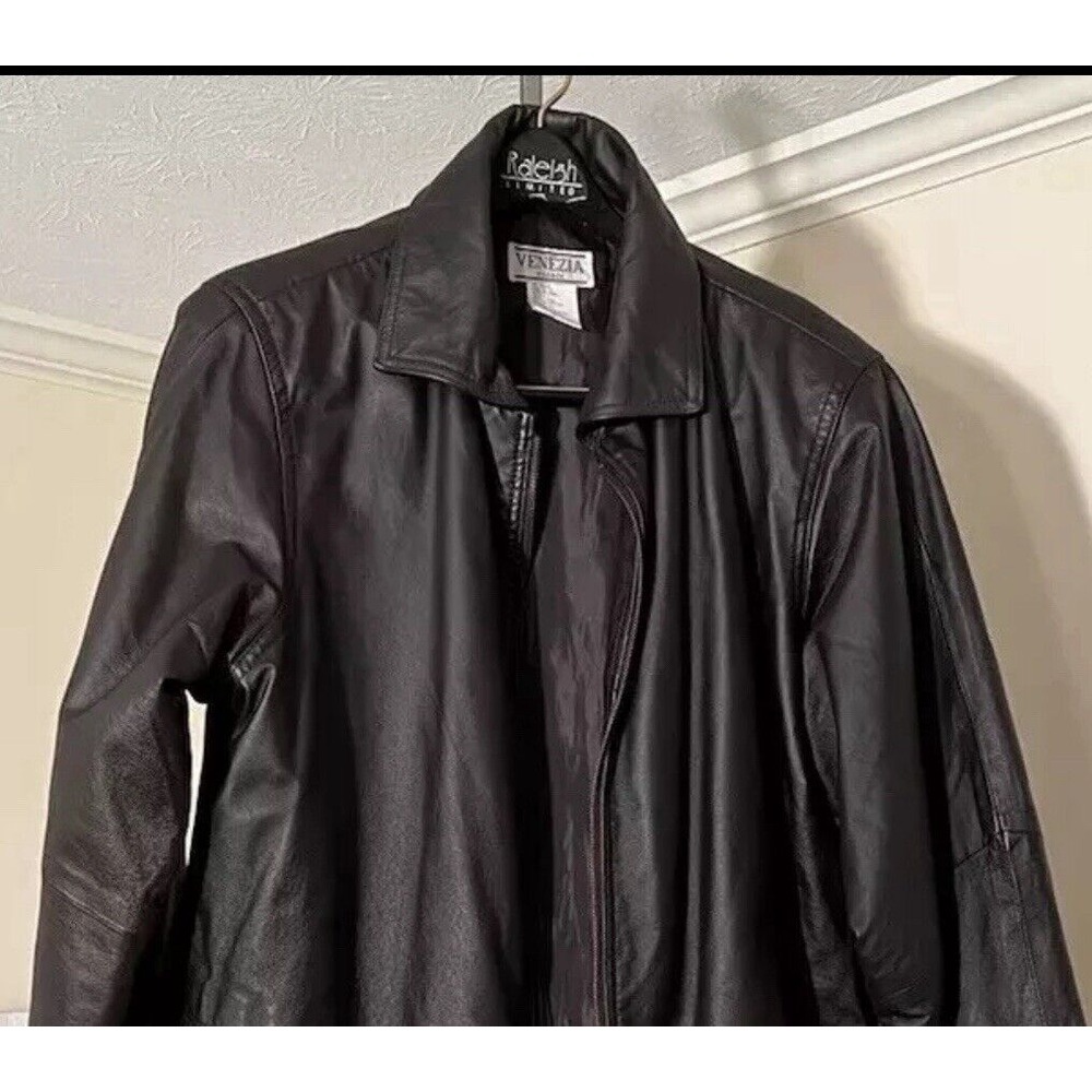 Men's Venezia Vitals‎ Leather Coat-Shell 100% Leather-Lining Polyester-Size A8